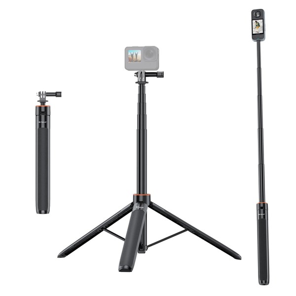 PULUZ 140cm Selfie Stick + Tripod 2 in 1, Aluminum