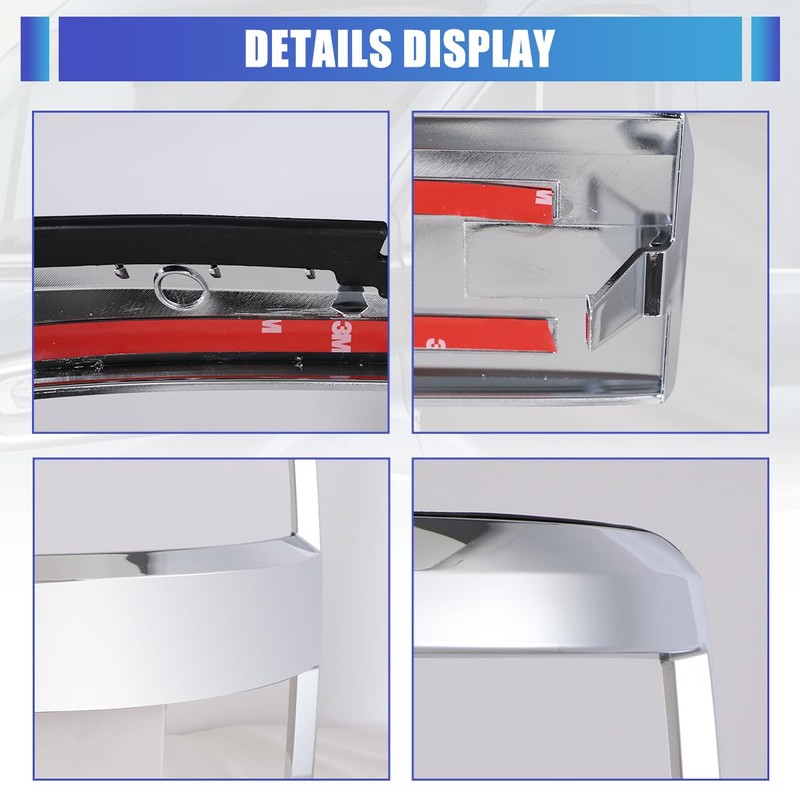 AUTOWIKI Chrome Headlights Trim Bezel for 2015-2019 Chevy Silverado 2500