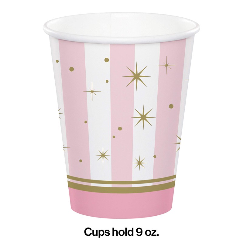 Creative Converting Twinkle Toes Ballerina Paper Party Cups, 9 oz,