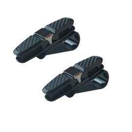 Car Glasses Holder, 2 Pieces Sunglasses Holder Clip 180 Degree Sunglasses Holder Sun Visor Sunglasses Holder Car Vehicle Accessories Black