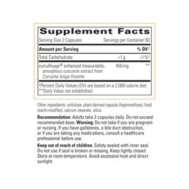 Integrative Therapeutics Curalieve - Curcumin Formula for Antioxidant Support* - High Absorption Curcumin - Vegan, Gluten-Free & Dairy-Free - 60 Capsules (30 Servings)