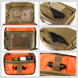 VOTAGOO GEAR Tactical Toiletry Bag Hygiene Bag EDC Military Tool Molle Pouches Small Dopp Kit Travel Shower Bag for Men