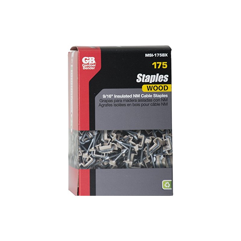 Gardner Bender MSI-75BX 9/16 in (14 mm), Metal Staple w/Polyethylene
