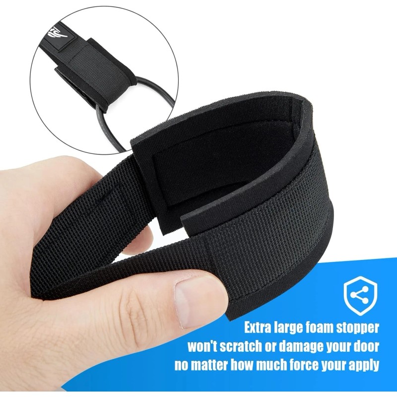 HPYGN Door Anchor for Resistance Bands, Home-Gym Workout Exercise Black