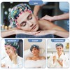 2 Packs Shower Cap Elastic Band Waterproof Bath Caps Double