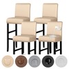 Lebaley 4 Pack Bar Stool Covers with Backs, Waterproof Stretch