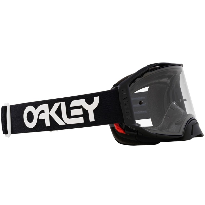 Oakley Airbrake MX Goggles, Black White B1B w Clear