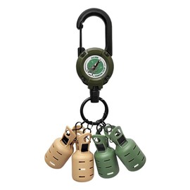 Fishing Clip Protective Cover Set Easy to Use Fish Hook Cover Barb Bait Hook Holder Anchor Hook Protector for Bait Hook with Buckle Protective Bait Carabiner (Army Green)