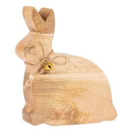 EGLO LIVING Easter Decoration Rabbit Manambolo, Decorative Figure Easter Spring, Spring Decoration with Easter Bunny, Rustic Table Decoration, Wooden Easter Figure in Natural, 18.5 x 20 cm