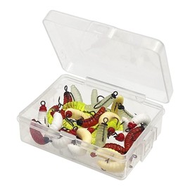 FOLANDO 30 pcs Fishing Soft Lures Set, Soft Worms Lures Fishing Lure Baits Artificial Lures for Bass Trout Pikes