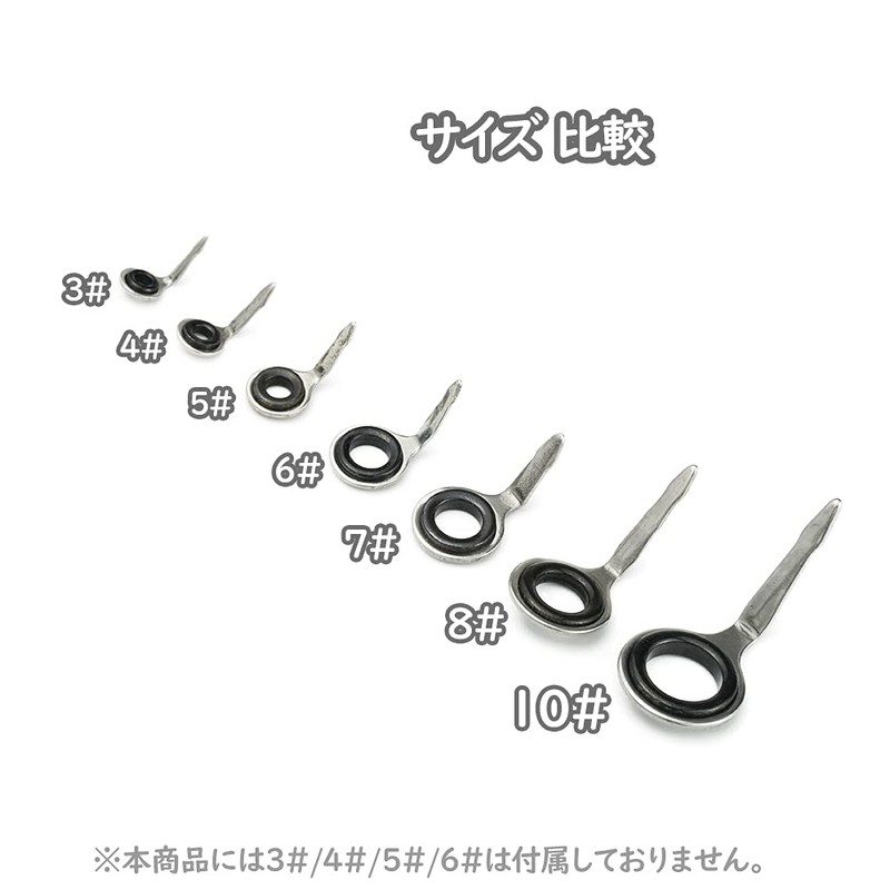 Rod Guide, Single Foot Stainless Steel, 7#, 8#, 10#, Fishing