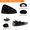 FetonAuto White Front Bumper LED Side Marker Lights Assembly for