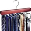 KEOAMG Tie Rack Hanger for Closet, Wooden Tie Hangers for