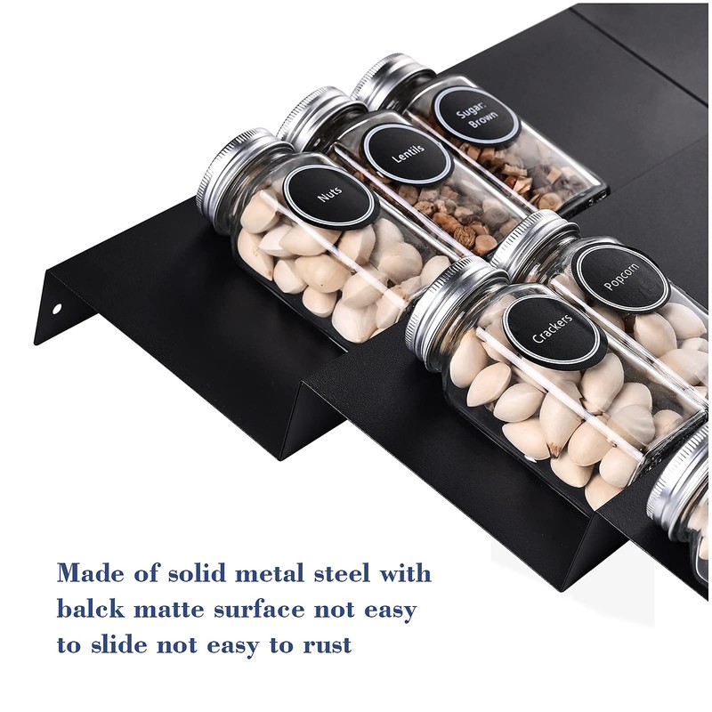 Mulush Metal Spice Rack Tray - Spice Drawer Organizer for