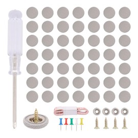 BUXIMN Car Headliner Repair Kit 262pcs, Universal Car Ceiling Fabric Repair Kit with 65 Sets of Headliner Pins, Buttons, Push Rivets, and Tool (Gray)