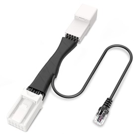 TQXHLBFU Radar Detector Power Adapter RJ11 Plug (10Pin Type B Connector) Compatible with Select Toyota,Lexus,Subaru Models with Auto Dimming Rearview Mirror,Radar Detector Adapter Cable,Clean Install