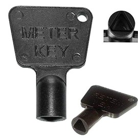 G4GADGET Pack of 2 Gas Meter Box Key Triangular Black Plastic Key Water Electric Utility Key…