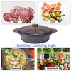 Microwave Steamer Cooker Collapsible Bowl-Silicone Steamer Cookware with Handle Lid