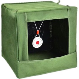 Solid Wooden Slingshot Toys Target Box Practice Competitive Game Bulls Eye wear-Resistant Anti-Slingshot Target Box Slingshot Silencer Bow Food Collection Box Green