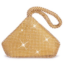 J&G Triangle Rhinestone Ladies Clutch Bag, Evening Bag, Handbag, Wedding Party