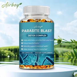 Airboy Parasite Blast Detox Complex – 120 Capsules, 2-Month Supply, Supports Gut Health, Toxin Elimination, Digestive Cleanse & Overall Wellness