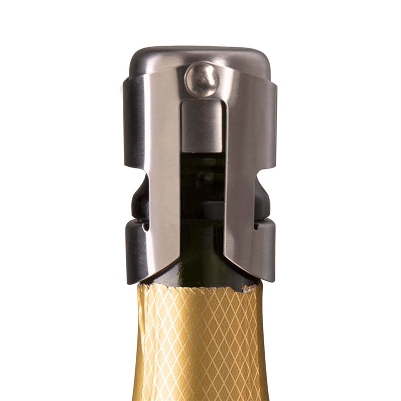 Vacu Vin Brushed Steel Champagne Bottle Stopper