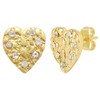 Gold heart earrings gold nugget earrings for men 14k Gold