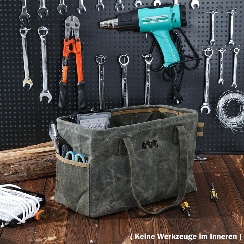 Canvas Tool Bag, 16 oz Waxed Canvas Tool Bag -