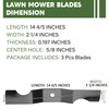 Autsurles Lawn Mower Notched-Lift Blades Set Replace for Ariens Zoom