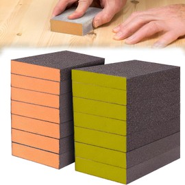 JIAMIAN 14PCS Sponge Sand Blocks, Coarse, Medium, Fine And Ultra-Fine Grinding Blocks, Wet And Dry Dual-Use Grinding Pads, Diamond Sand, Reusable For Cleaning And Use, Suitable For Walls, Wood, Metal