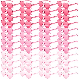 RTBOFY 48 Pairs Heart Sunglasses for Women Bulk Colored Party Favor Pack Valentines Day Glasses Fun Decorations