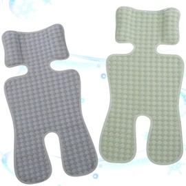 Breathable Summer Seat Insert, Pack of 2 Summer Cooling Mat Seat Covers for Prams, Cooling Cushion for Prams, Baby Seat, for Prams, Car Seat, Baby Carrier, Foldable