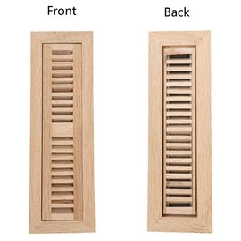 Homewell White Oak Wood Floor Register Vent Cover, Flush Mount Vent, 2X12 Inch, Unfinished