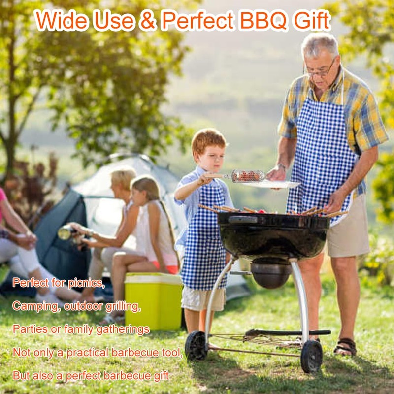 Upgraded Nesting Grill Basket Set, 2 Pcs Vegetable Grilling Basket