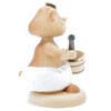 Kuhnert - Hamster Smoker Figurine Solid Wood Turned 13 cm