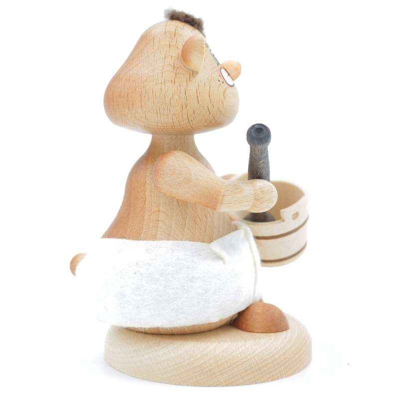 Kuhnert - Hamster Smoker Figurine Solid Wood Turned 13 cm