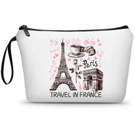 ARIOSEY Paris Gifts,Gifts for International Travelers,Paris Gifts for Women,Travel Cosmetic Bag,Paris Souvenirs From France,Paris Travel Essentials,Friend Birthday Gifts for Women, paris