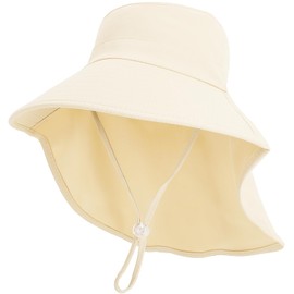 ZOORON Kids Sun Hat UPF 50+ Sun Protection Fishing Hat Toddler Wide Brim Summer Beach Hats with Neck Flap for Girl Boy