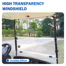 FIXHAWK EZGO Golf Cart Windshield Replacement Fit for EZGO TXT/ DCS / PDS 1995-2013 Gas and Electric Golf Cart ,Foldable PC UV Resistant Clear Windshield ( 38.54" W X 33.74" H )