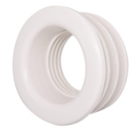 SKIR'CO (2 pcs) White 56 x 40 mm Rubber Sleeve for Drain Pipe, Pipe Rubber Connector, Pipe Adaptor, Rubber Reducer