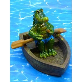 Pommerntraum ® Swimming Animal Swimming Figure Pond Figure Pond Decoration Garden Decoration Figure Garden Pond Swimming Pool Aquarium (Crocodile)