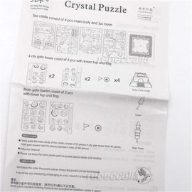 Winlauyet 3D LED Crystal Castle Puzzle Music Box Boy Toy Gift Patience Game