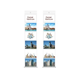 trendfinding 2 Photo Pockets 10 x 15 cm for 6 Photos Landscape Format Decorative Photo Pictures Card Holder Photo Wall Photo Curtain Photo Holder Card Holder