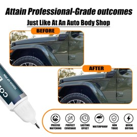 PGG Sarge Green Touch Up Paint for Jeep, Car Paint Pen Scratch Repair Two-In-One Touch Up Paint, Premium Car Scratch Remover for Deep Scratches