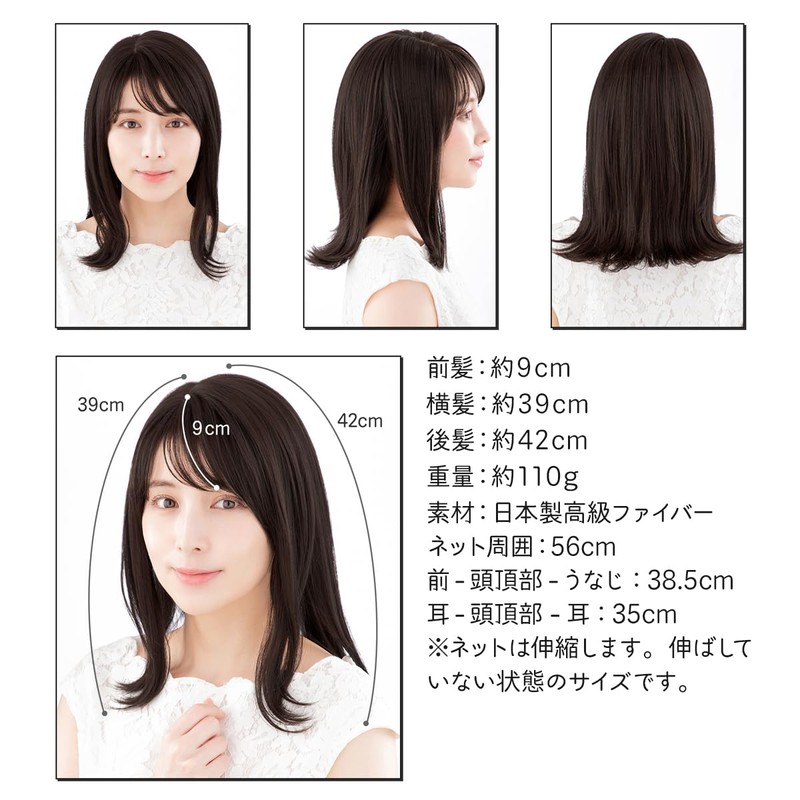 wig lily medium heat resistant natural black hair medium fashion