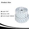 3/4 inch 150 FT Braid Polyester Pulling Rope, 16000 LBS
