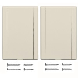 HASMX 775590A Central Vacuum Inlet Valve Plate, Low Voltage Inlet Valve, Wall Inlet Valve Replacement for Central Vacuum Systems Almond (2-Pack)