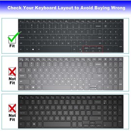 MUBUY Keyboard Cover for Dell Inspiron 15 15.6" 17.3" 3501 3505 5501 5502 5505 5508 5584 5590 5593 5598 7590 7591 7501 7506 7706 7790, Inspiron 3000 5000 7000 Keyboard Cover -Colorful