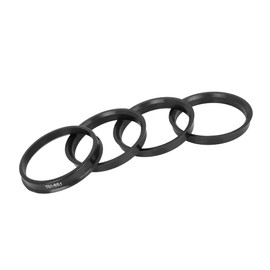 A ABSOPRO Hub Centric Rings 73.1mm to 66.1mm Plastic Black (Set of 4)
