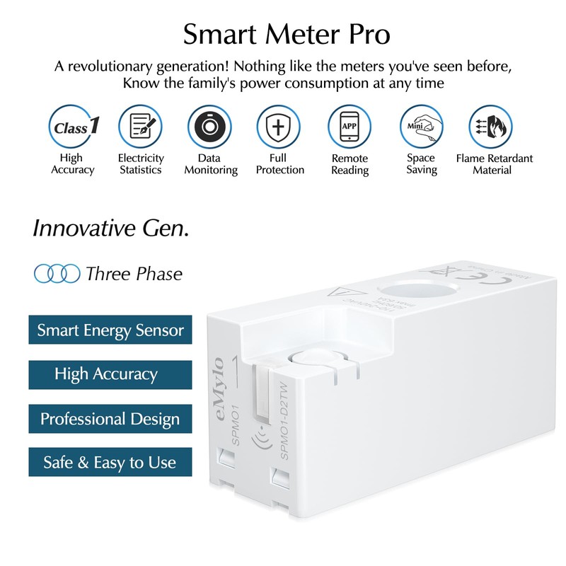 eMylo Smart WiFi Energy Meter, Mini Power Consumption Meter, 99%